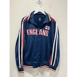 Ghast England Track Jacket Mens Blue 3X Full Zip Soccer Warm Up Olympic Futbol